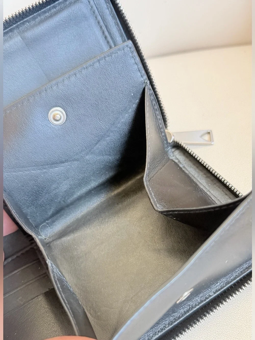BOTTEGA VENETA Maxi Intrecciato Black Lambskin Continental Wallet. Rare! RT$1100